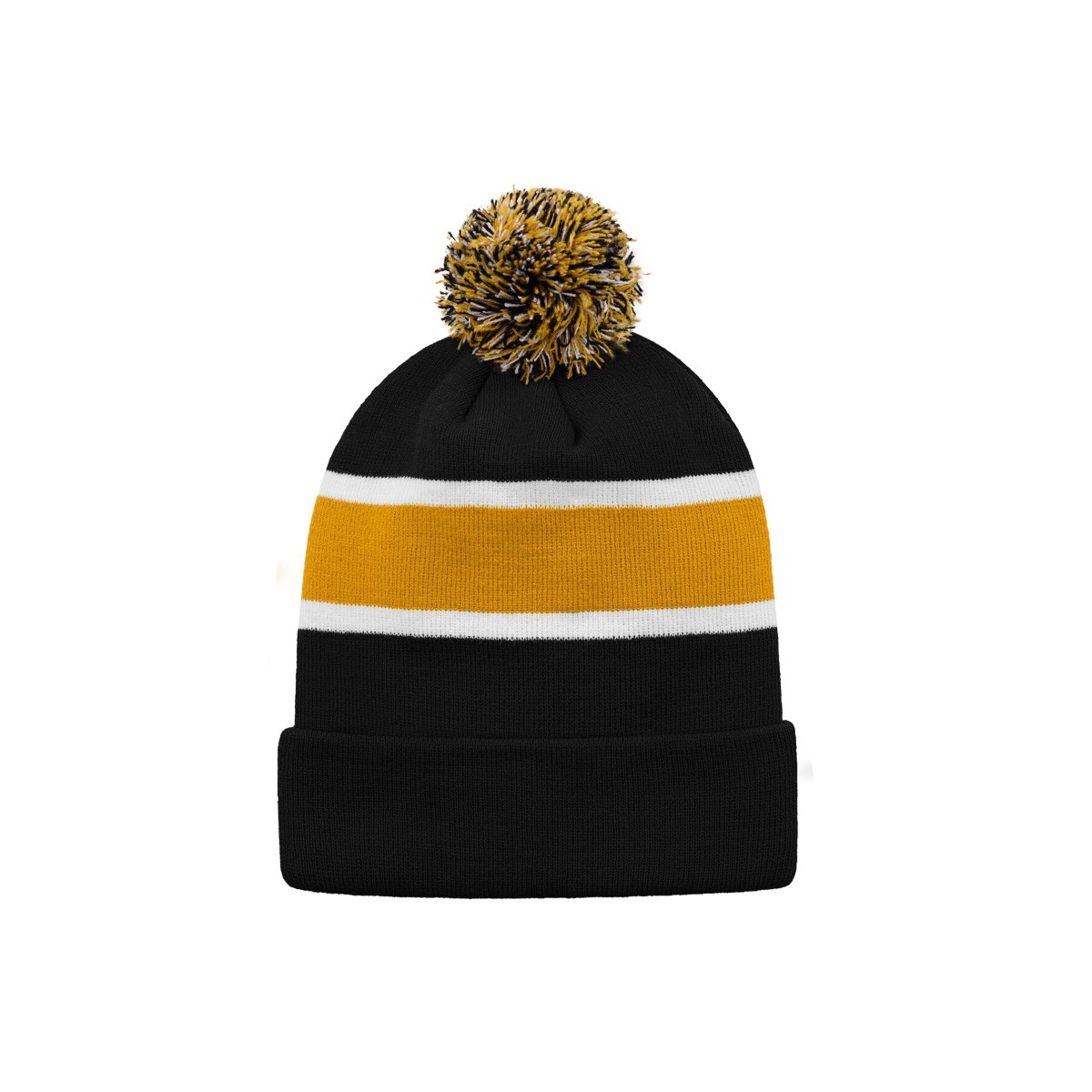CX2 - H08080 - Hat Trick - Striped Knit Cuff Toque with Pom-Pom